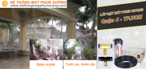 Lắp đặt máy phun sương làm mát tại Quận 4 - TP.HCM